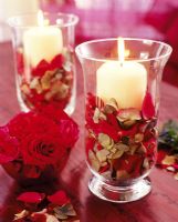 Bougies en verrerie décorative